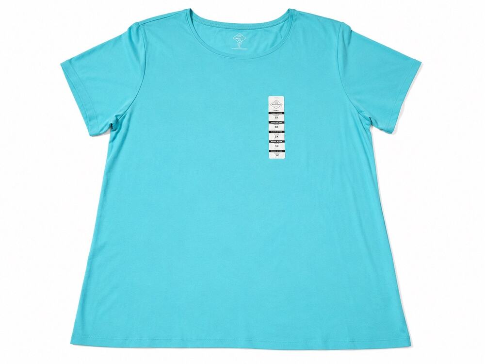 St. John's Bay Color Pool 3X Crew Neck Short Sleeve Top - 3X